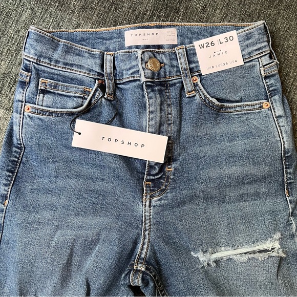 TOPSHOP - Jamie Ripped Skinny Jeans - US 4 / UK 8 / EUR 36 - W26/L30 - Picture 3 of 8